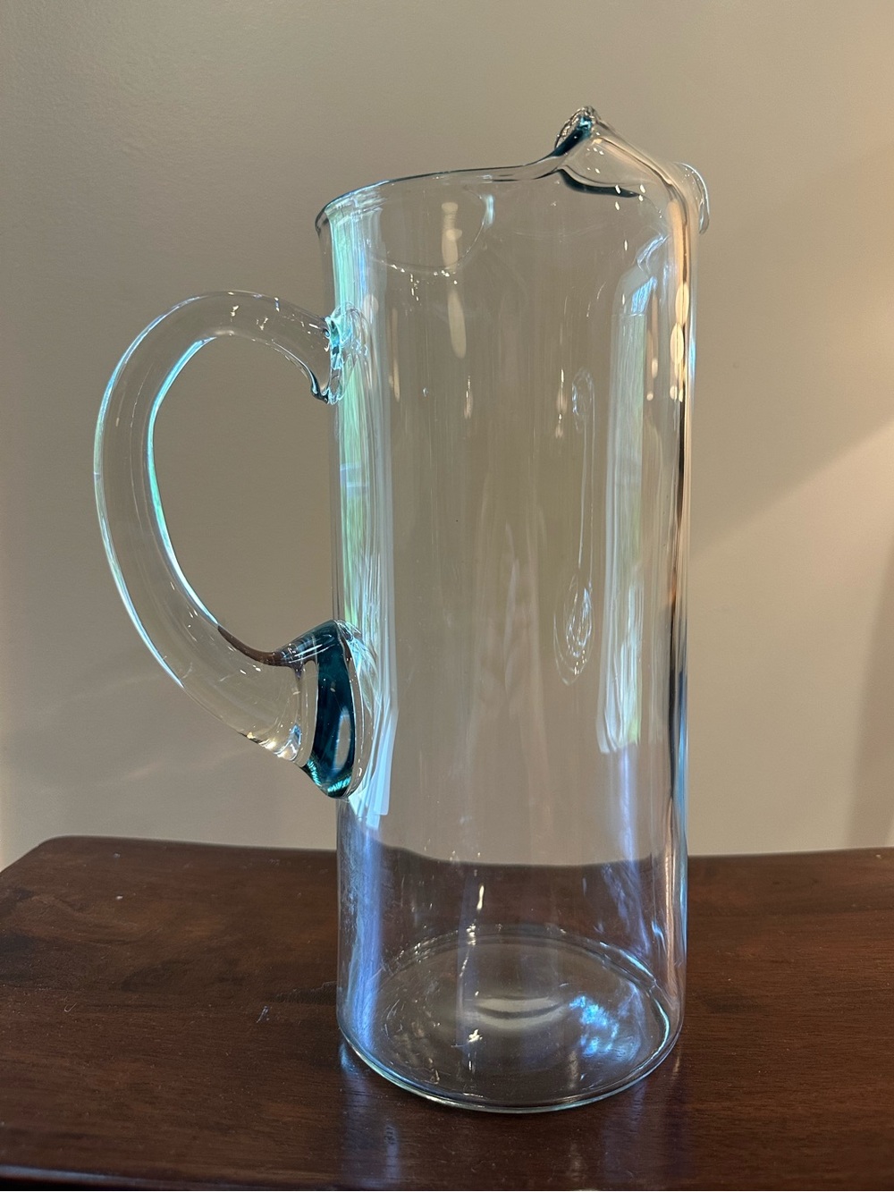 Extra Tall Glass Pitcher • folded glass for ice